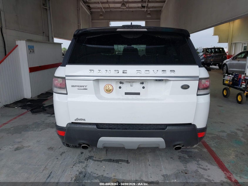 2016 Land Rover Range Rover Sport 3.0L V6 Supercharged Hse VIN: SALWR2VF0GA583109 Lot: 44826362
