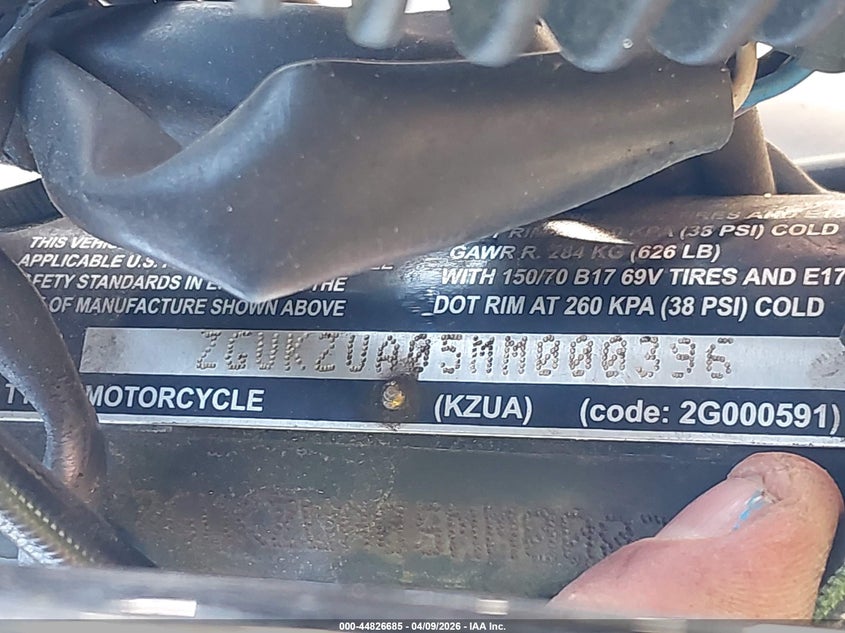 2021 Moto Guzzi V7 Stone VIN: ZGUKZUA05MM000396 Lot: 44826685