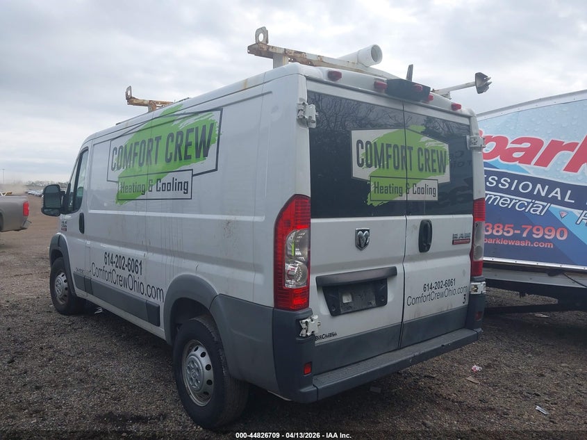Vin: 3c6trvag0je103172, lot: 45324007, ram promaster 1500 low roof 136 wb 20183