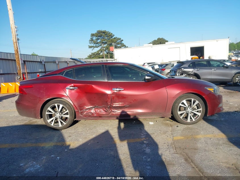 2016 Nissan Maxima 3.5 3.5 Sv Red Lot 111044826719 Vin 1N4AA6AP7GC388097