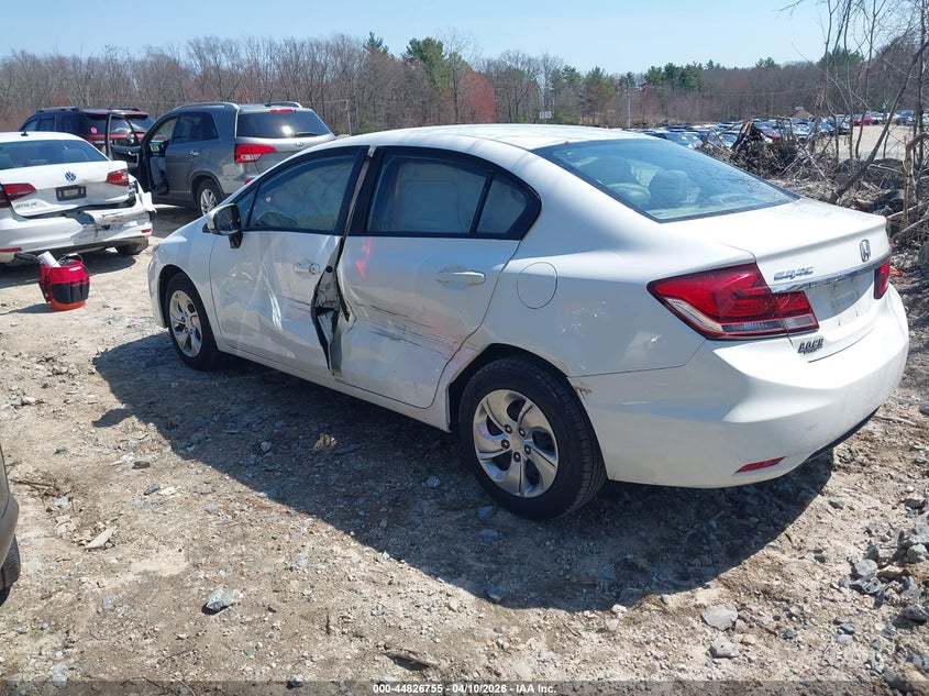 2015 Honda Civic 1.8 Lx white Lot 111044826755 Vin 19XFB2F5XFE296566