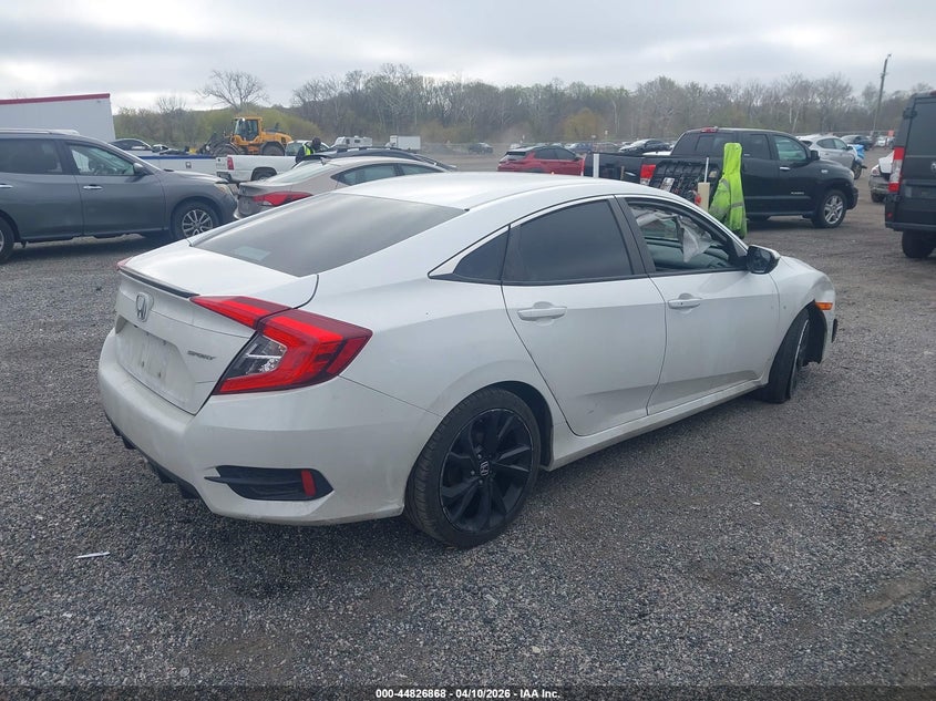 2020 Honda Civic 2.0 Sport white Lot 111044826868 Vin 2HGFC2F80LH563903