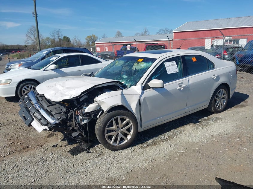 2012 Ford Fusion 2.5 Sel white Lot 111044827052 Vin 3FAHP0JA2CR223799