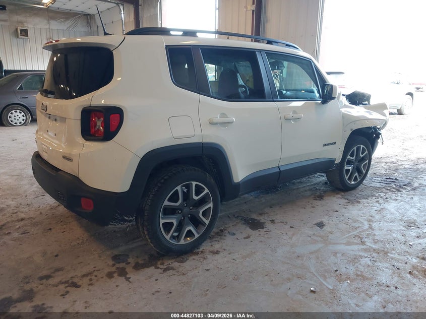 2018 Jeep Renegade 2.4 Latitude 4X4 white Lot 111044827103 Vin ZACCJBBB8JPH25314