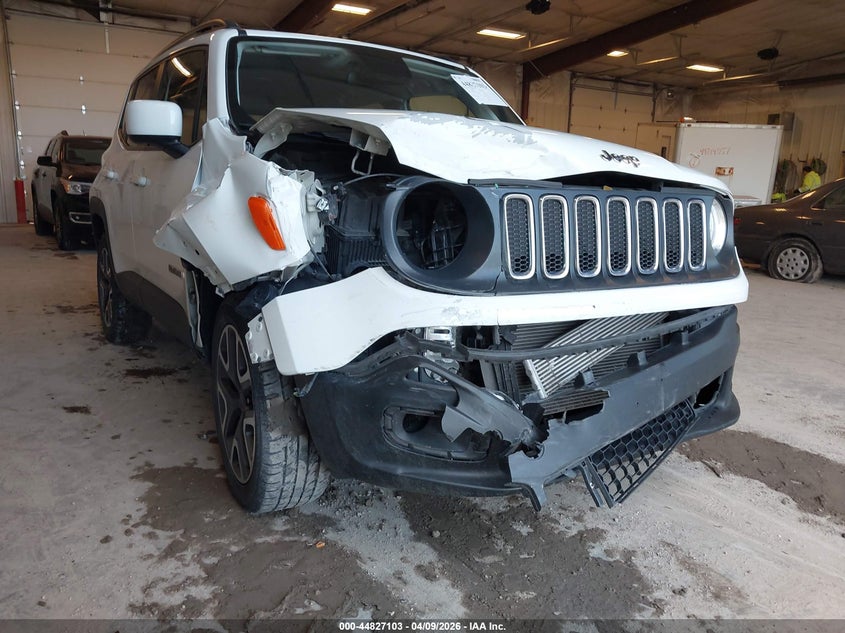 2018 Jeep Renegade 2.4 Latitude 4X4 white Lot 111044827103 Vin ZACCJBBB8JPH25314