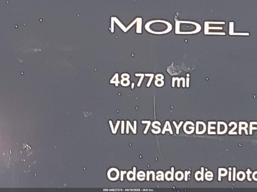 2024 Tesla Model y Long Range Single Motor Rear-Wheel Drive Rwd grey Lot 111044827374 Vin 7SAYGDED2RF096409