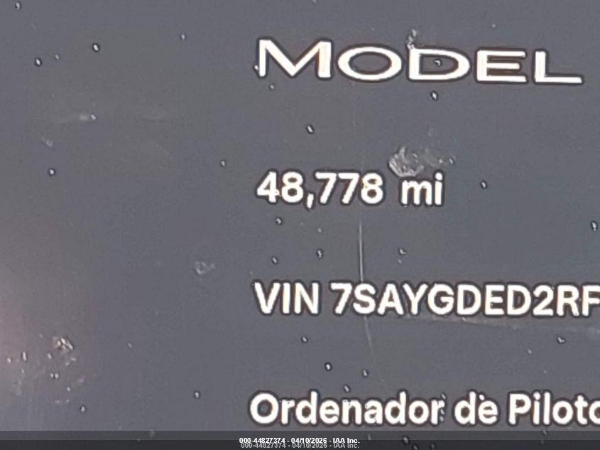 7SAYGDED2RF096409 2024 Tesla Model y Long Range Single Motor Rear-Wheel Drive Rwd grey