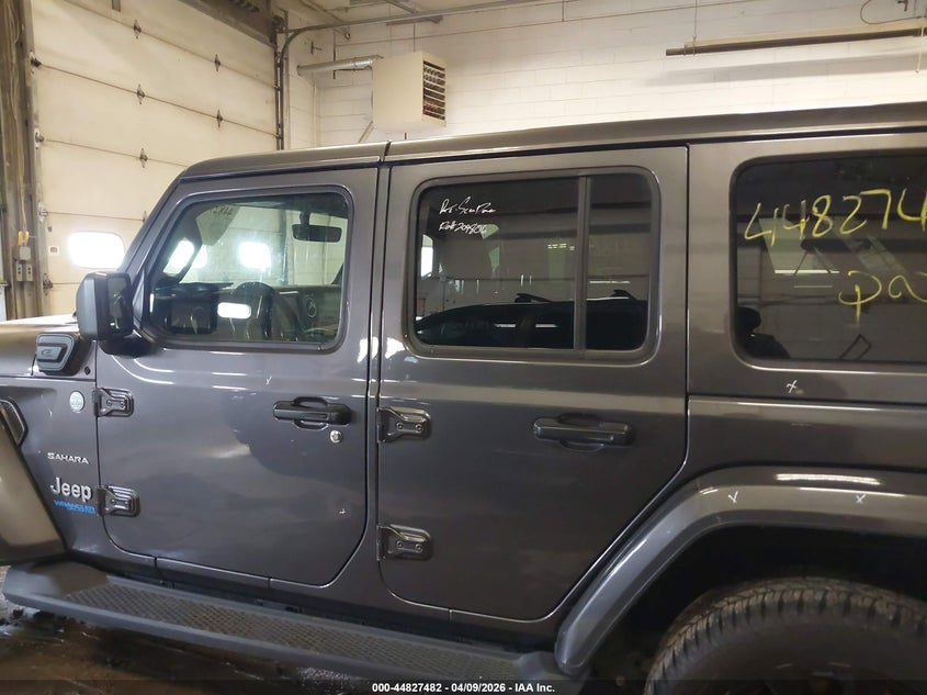 2021 Jeep Wrangler 4Xe Unlimited Sahara 4X4 VIN: 1C4JJXP61MW745413 Lot: 44827482