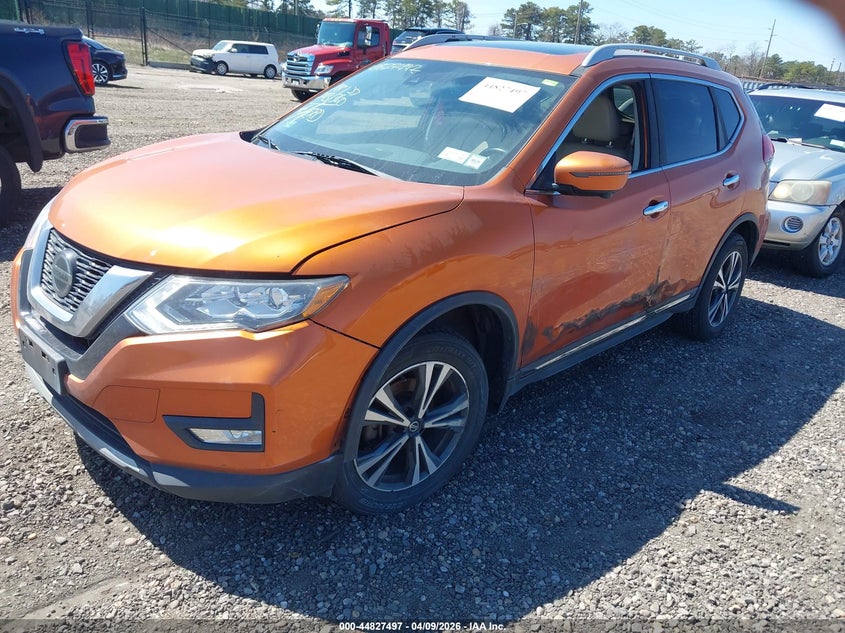 2018 Nissan Rogue 2.5 Sl orange Lot 111044827497 Vin 5N1AT2MV9JC800644
