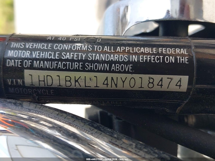 1992 Harley-Davidson Fxst Custom VIN: 1HD1BKL14NY018474 Lot: 44827537