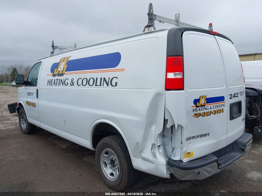 2022 GMC Savana Cargo Rwd 2500 Extended Wheelbase Work Van VIN: 1GTW7BFP1N1254825 Lot: 44827565