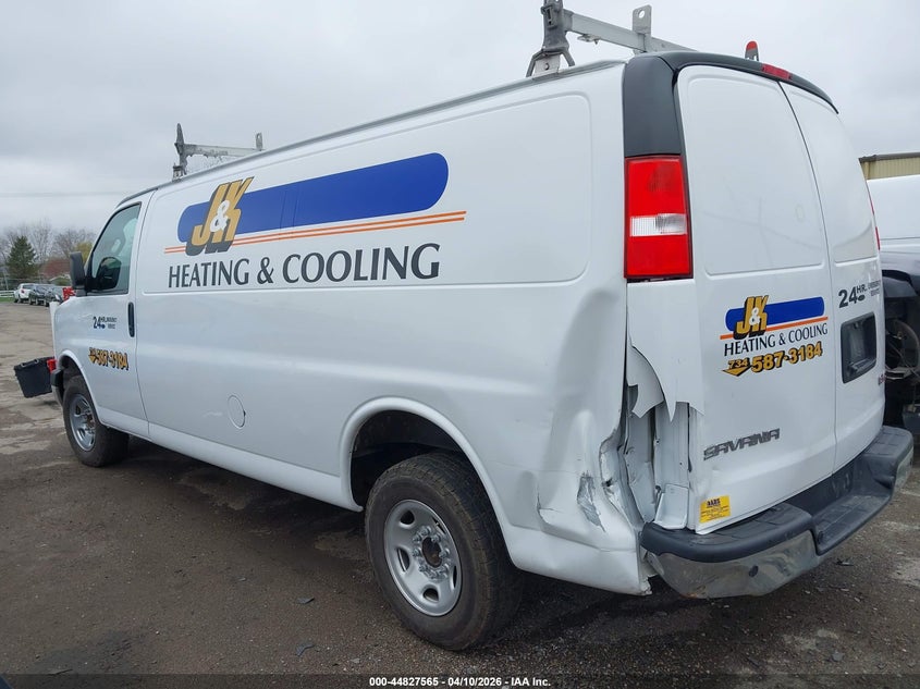 2022 GMC Savana Cargo Rwd 2500 Extended Wheelbase Work Van VIN: 1GTW7BFP1N1254825 Lot: 44827565