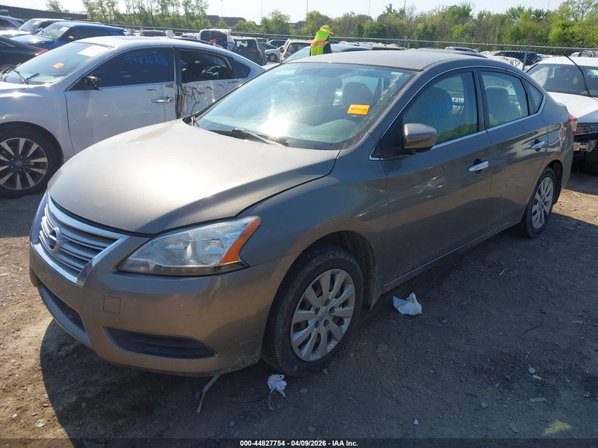 2015 Nissan Sentra 1.8 Sv grey Lot 111044827754 Vin 3N1AB7AP6FL685204