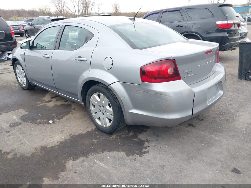 2014 Dodge Avenger 2.4 Se silver Lot 111044828423 Vin 1C3CDZAB6EN120938