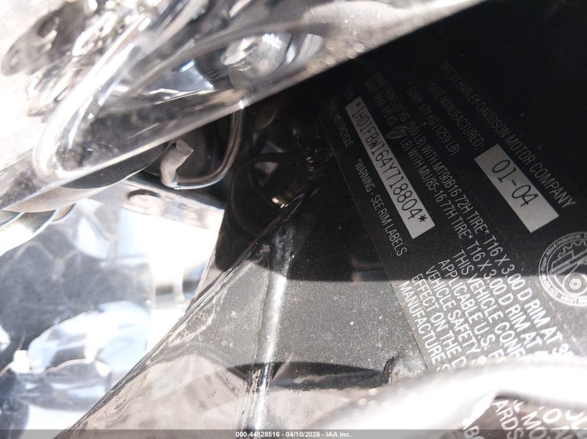 2004 Harley-Davidson Flhri VIN: 1HD1FBW164Y718804 Lot: 44828516