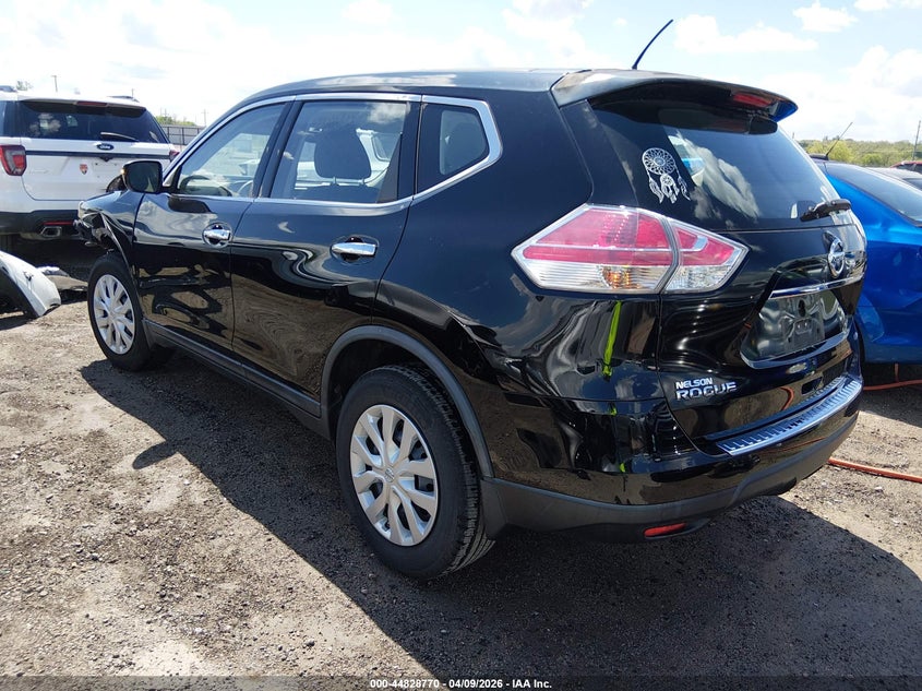 2015 Nissan Rogue 2.5 S black Lot 111044828770 Vin KNMAT2MV5FP590435