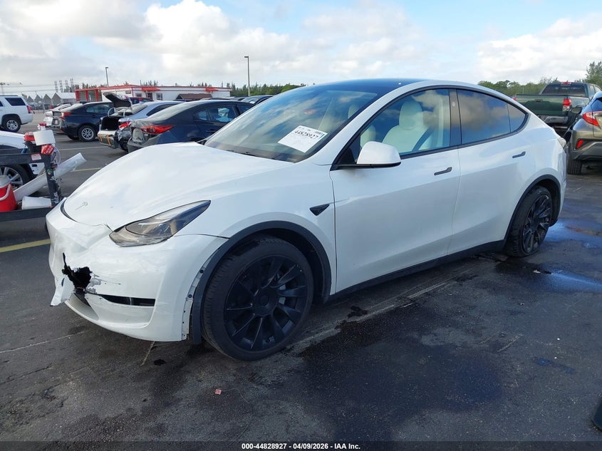 2023 Tesla Model y Rwd White Lot 111044828927 Vin 7SAYGDED9PF965598