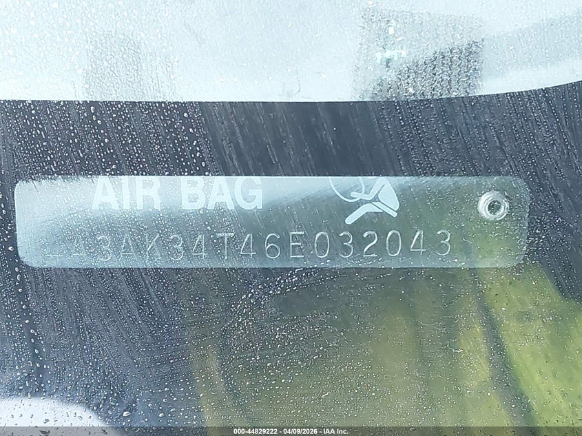 2006 Mitsubishi Eclipse Gt VIN: 4A3AK34T46E032043 Lot: 44829222