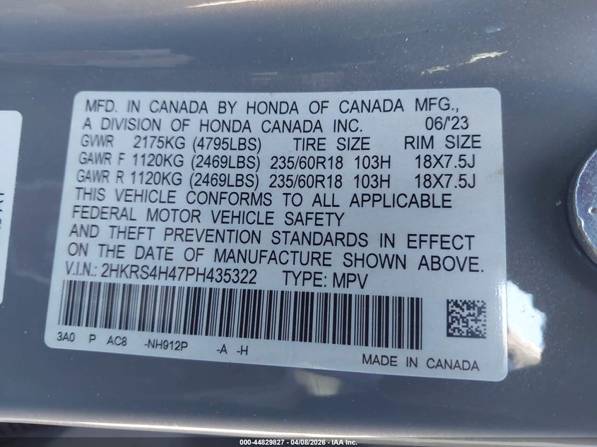 2023 HONDA CR-V EX AWD · Фото 9