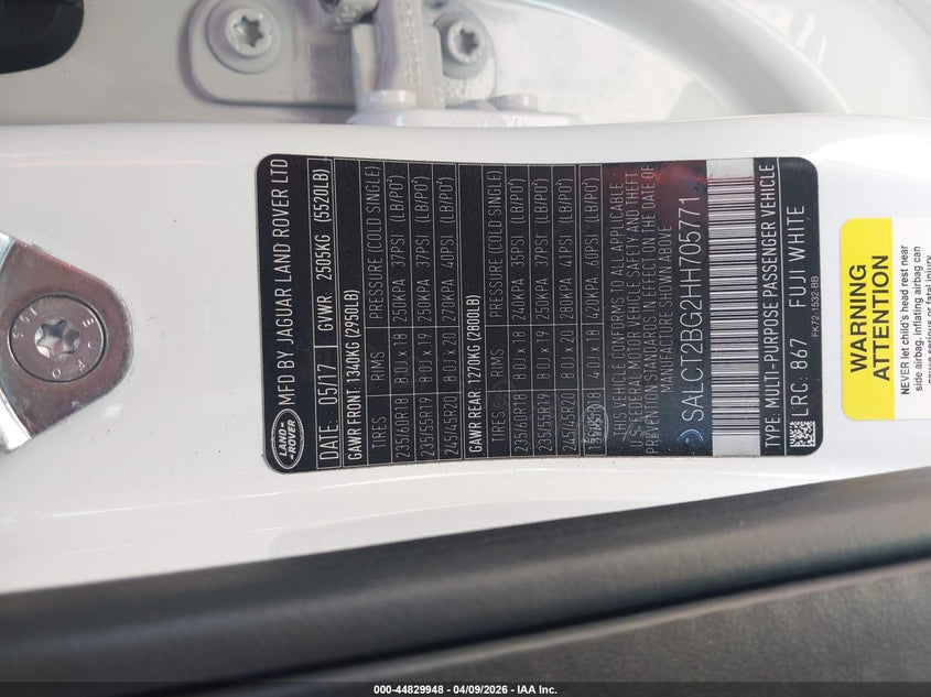 2017 Land Rover Discovery Sport Hse Lux VIN: SALCT2BG2HH705771 Lot: 44829948