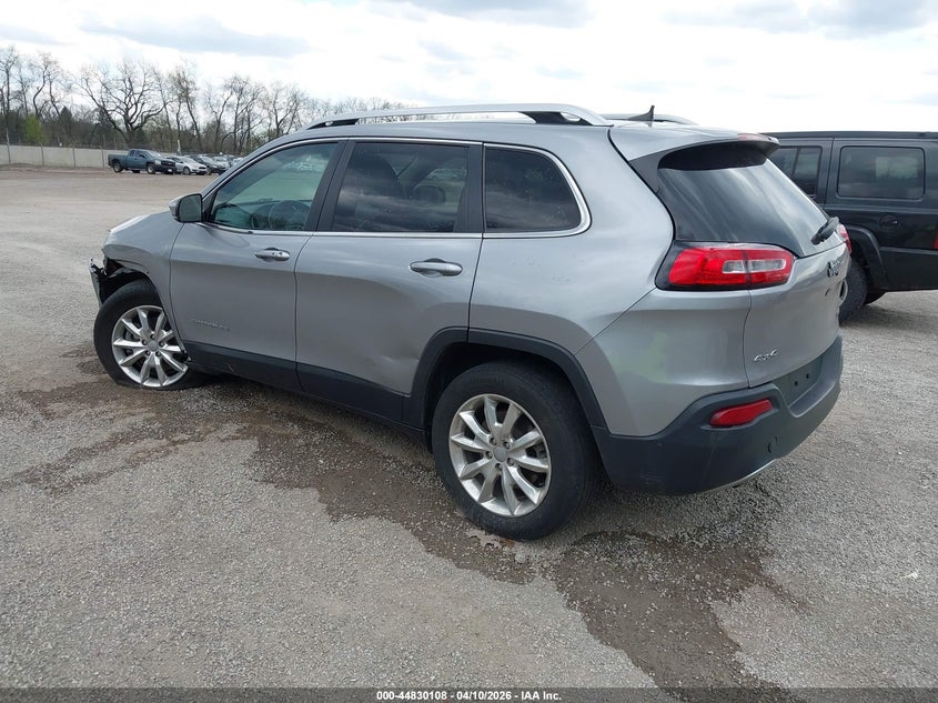 2016 Jeep Cherokee 2.4 Limited silver Lot 111044830108 Vin 1C4PJMDB1GW170227