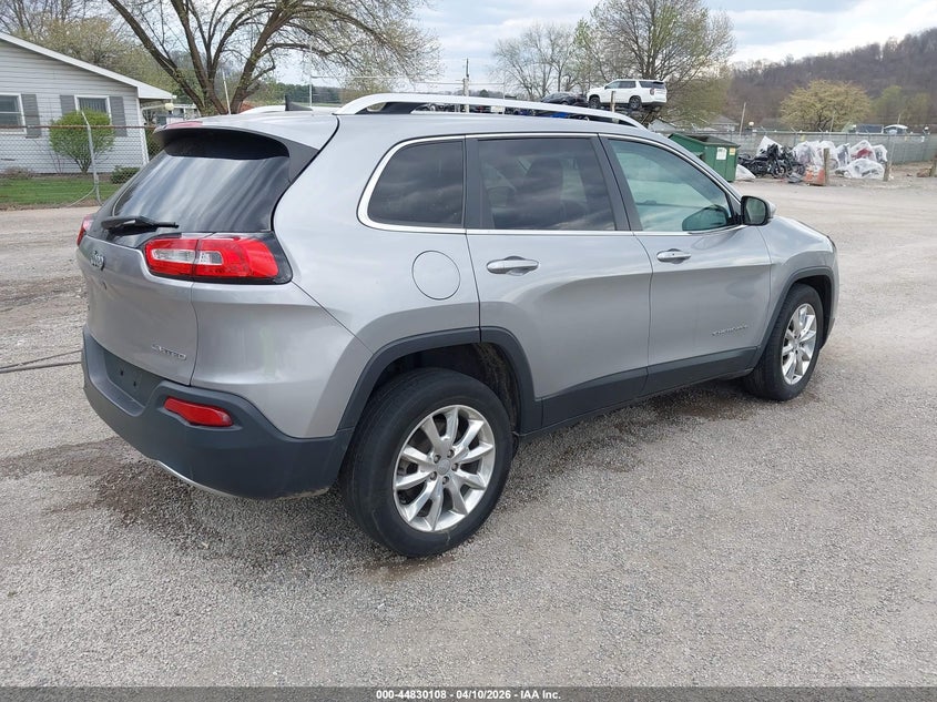 2016 Jeep Cherokee 2.4 Limited silver Lot 111044830108 Vin 1C4PJMDB1GW170227