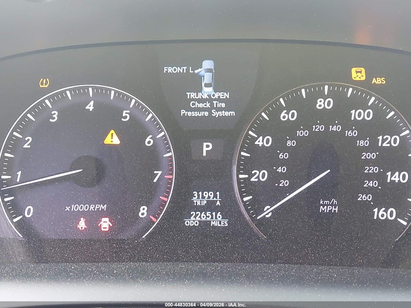 2008 Lexus Ls 460 VIN: JTHBL46F185075970 Lot: 44830364