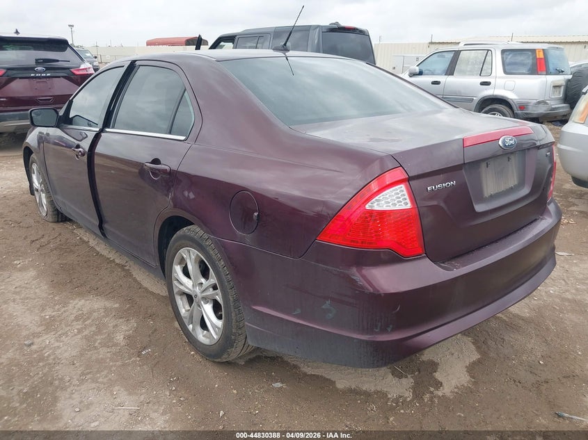 Vin: 3fahp0ha8cr365225, lot: 45327686, ford fusion se 20123