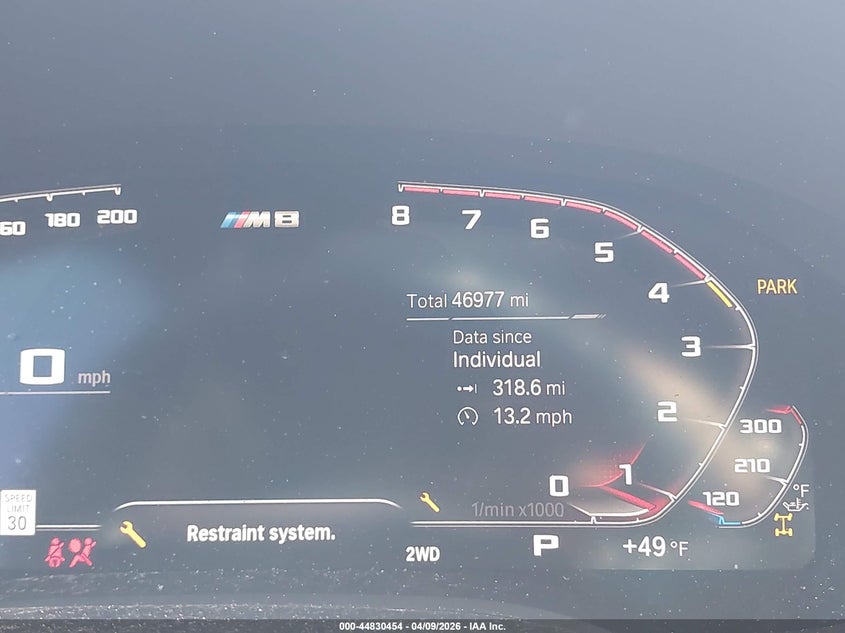 2022 BMW M8 Competition VIN: WBSAE0C02NCG97416 Lot: 44830454