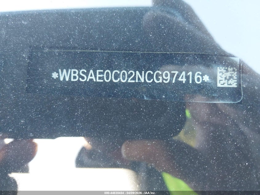 2022 BMW M8 Competition VIN: WBSAE0C02NCG97416 Lot: 44830454