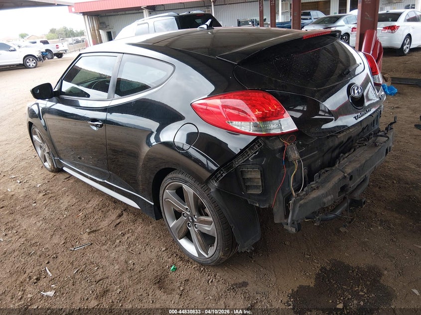 2013 Hyundai Veloster Turbo W/Blue VIN: KMHTC6AEXDU166506 Lot: 44830833