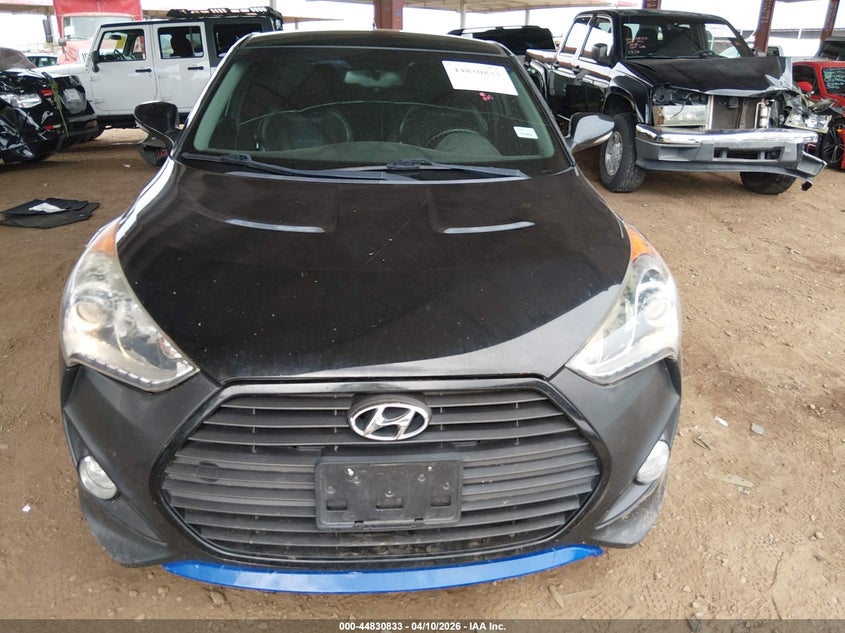 2013 Hyundai Veloster Turbo W/Blue VIN: KMHTC6AEXDU166506 Lot: 44830833