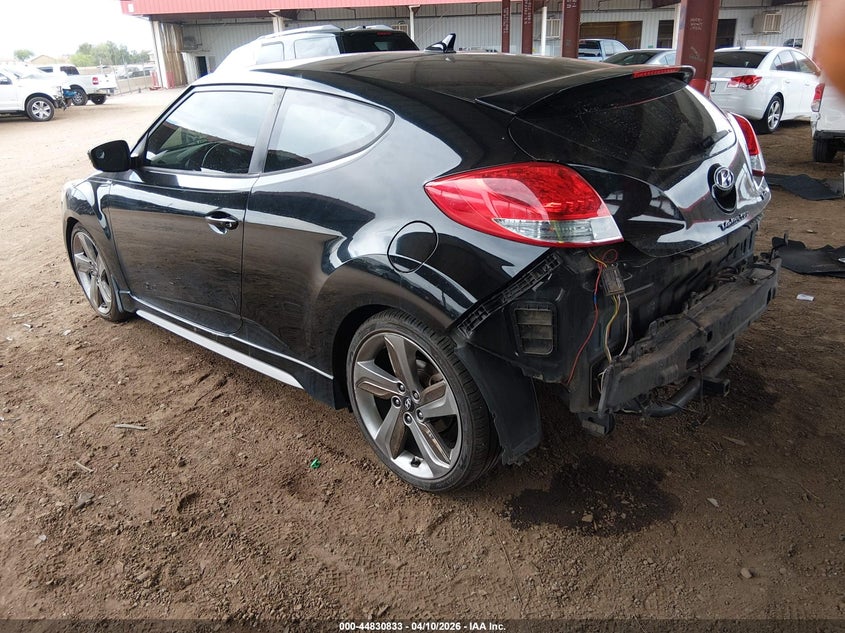 2013 Hyundai Veloster Turbo W/Blue VIN: KMHTC6AEXDU166506 Lot: 44830833