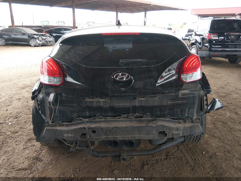 2013 Hyundai Veloster Turbo W/Blue VIN: KMHTC6AEXDU166506 Lot: 44830833