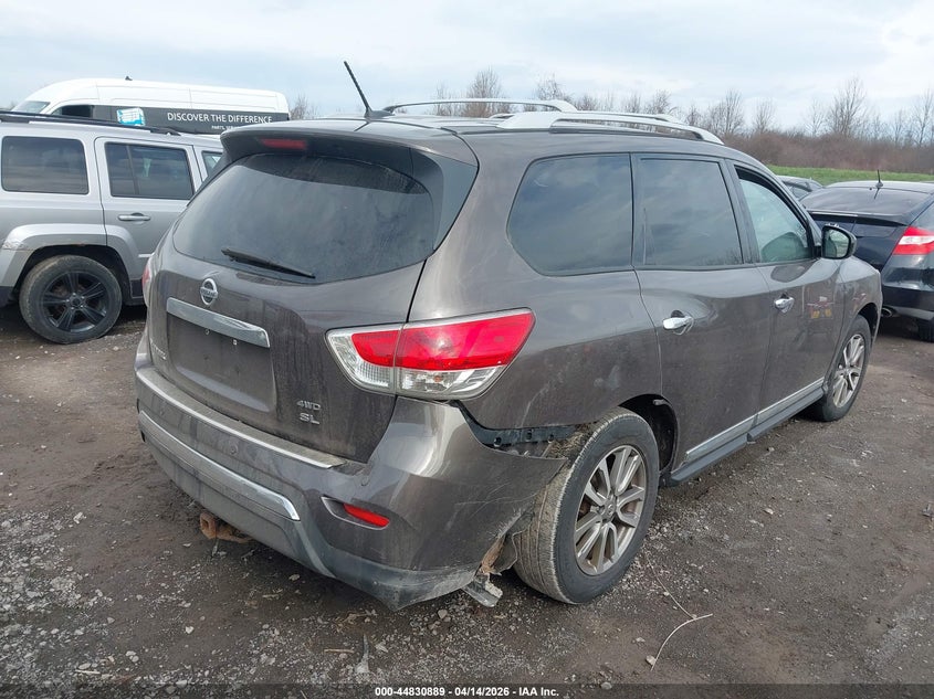 2015 Nissan Pathfinder 3.5 Sl grey Lot 111044830889 Vin 5N1AR2MM4FC645689