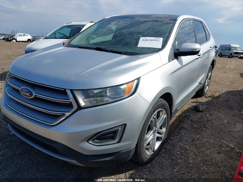2017 Ford Edge 2.0 Titanium silver Lot 111044830952 Vin 2FMPK4K96HBC53759