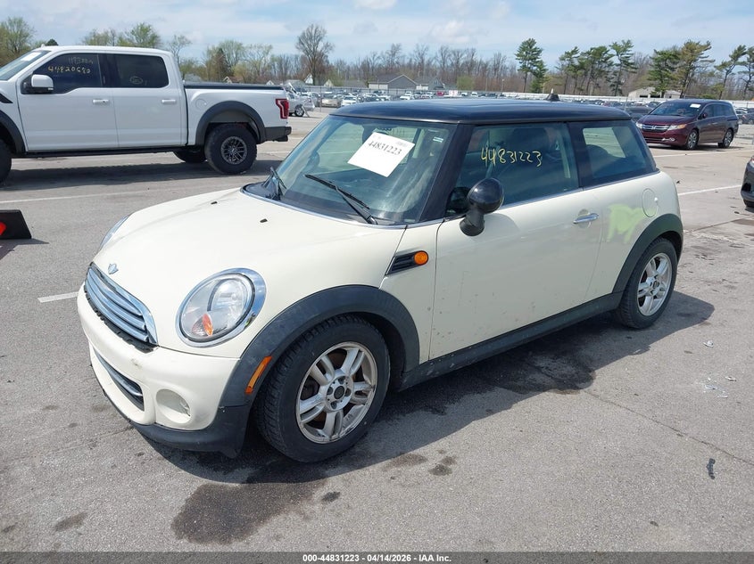 2012 Mini Cooper 1.6 white Lot 111044831223 Vin WMWSU3C58CT257462