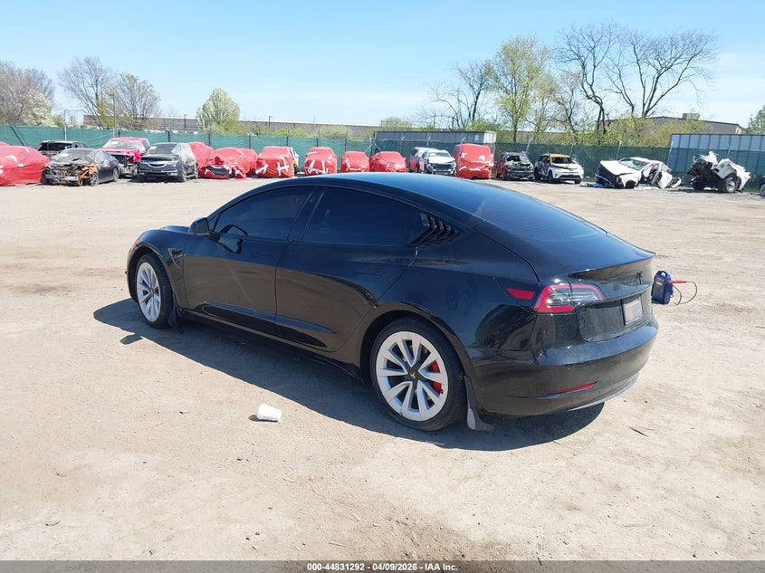 2022 Tesla Model 3 Long Range Dual Motor All-wheel Drive Black Lot 111044831292 Vin 5YJ3E1EB4NF259016