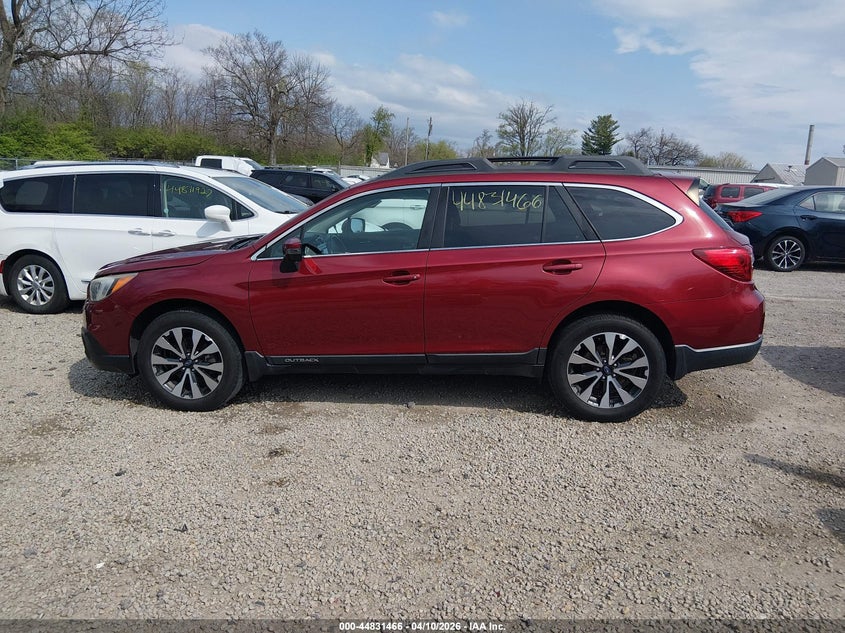 2017 Subaru Outback 2.5 2.5i Limited Red Lot 111044831466 Vin 4S4BSANC1H3412106