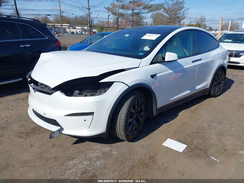 2023 Tesla Model x white Lot 111044831513 Vin 7SAXCBE51PF365159