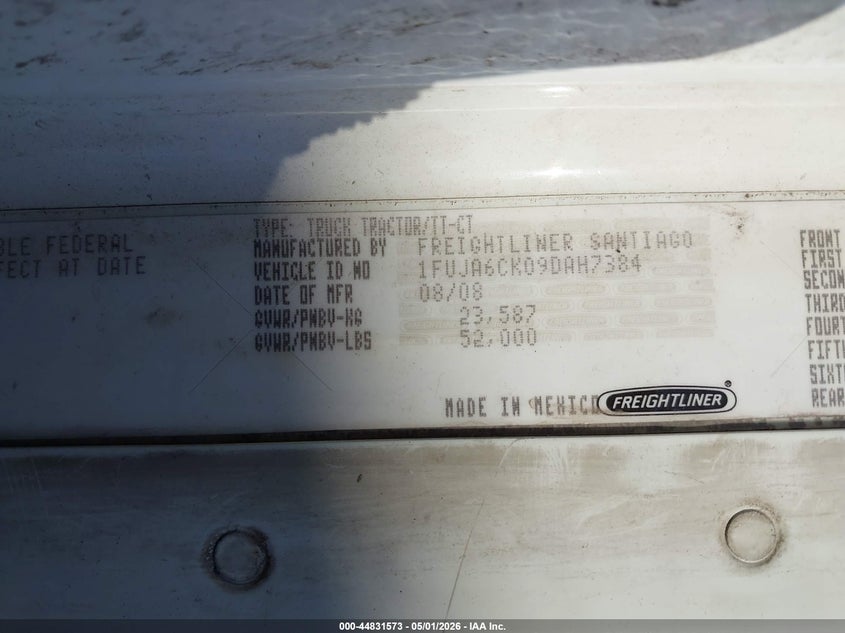 2009 OTHER FREIGHTLINER CONVENTIONAL COLUMBIA TRUCK N/A