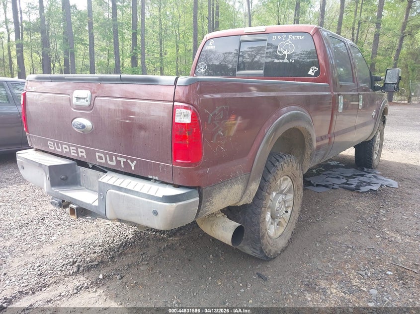 2015 Ford F250 6.7 F-250 Lariat brown Lot 111044831586 Vin 1FT7W2BT4FEC75740