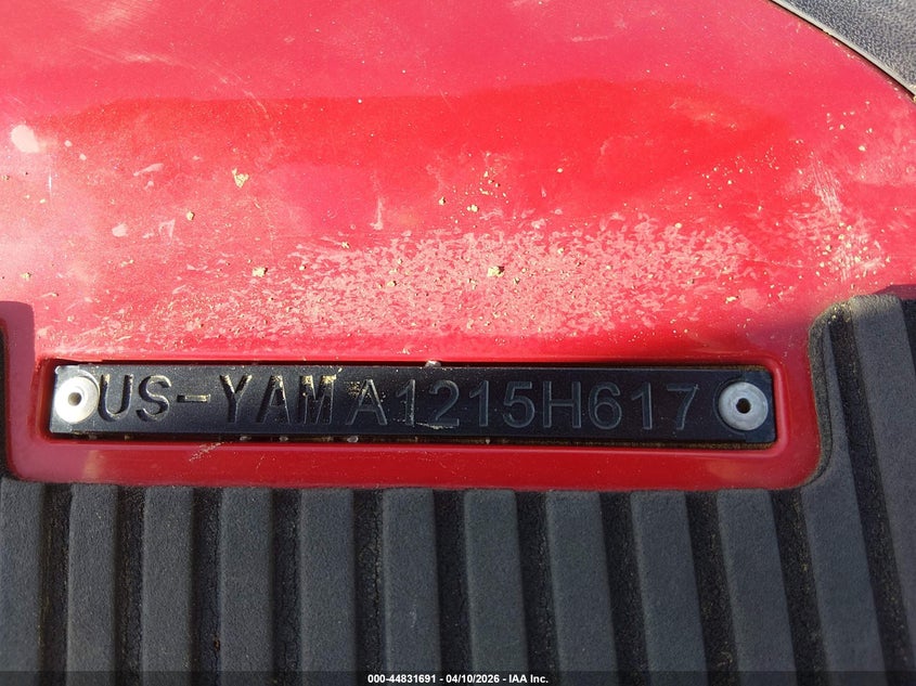 2017 Yamaha Other VIN: 000USYAMA1215H617 Lot: 44831691