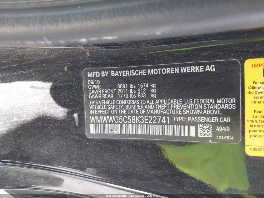 2019 Mini Convertible Cooper VIN: WMWWG5C58K3E22741 Lot: 44832098