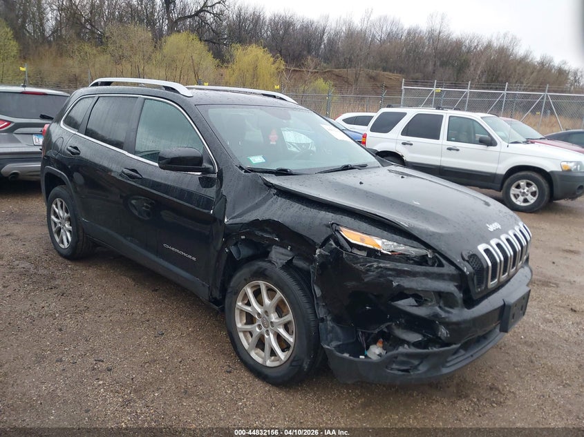 2017 Jeep Cherokee 2.4 Latitude Fwd black Lot 111044832156 Vin 1C4PJLCB7HW610576