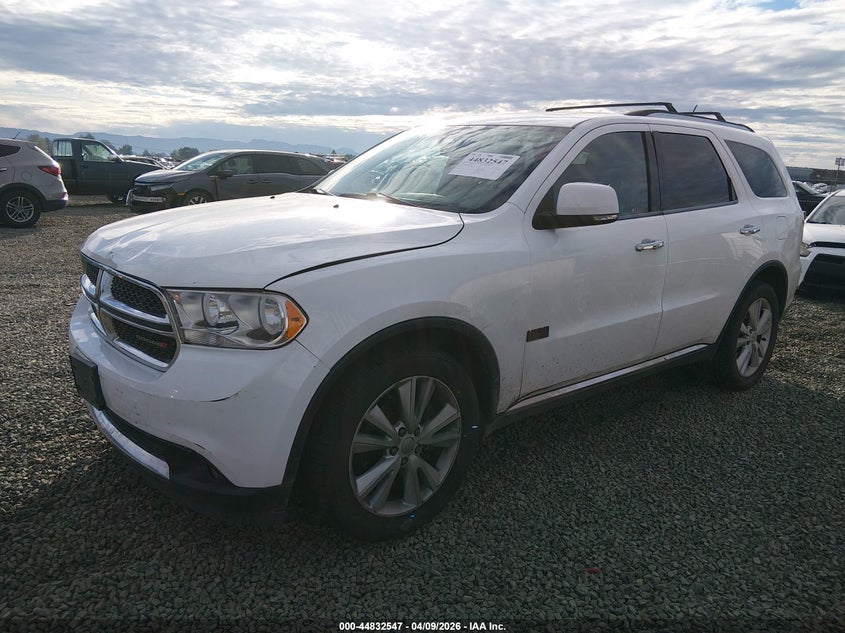2013 Dodge Durango 5.7 Crew white Lot 111044832547 Vin 1C4SDJDT4DC633001