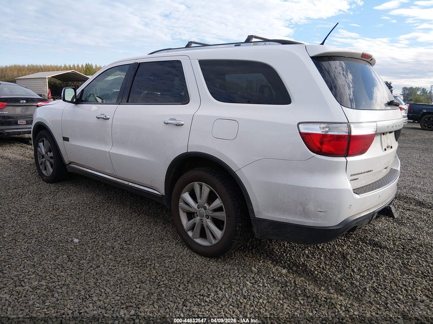 2013 Dodge Durango 5.7 Crew white Lot 111044832547 Vin 1C4SDJDT4DC633001
