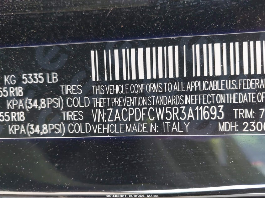 2024 Dodge Hornet R/T Eawd VIN: ZACPDFCW5R3A11693 Lot: 44832811