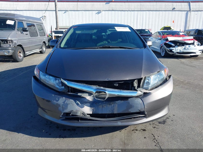2012 Honda Civic 1.8 Lx grey Lot 111044832829 Vin 19XFB2F59CE321176