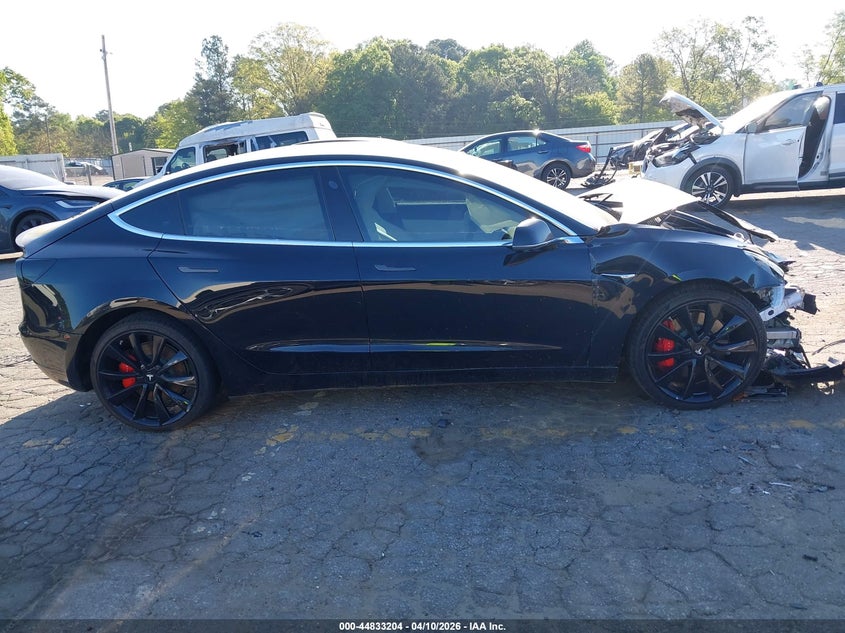 2018 Tesla Model 3 Long Range performance Black Lot 111044833204 Vin 5YJ3E1EB2JF078636